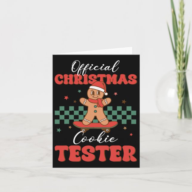 Tarjeta Navidades oficiales Cookie Tester Baking Gingerbre (Anverso)