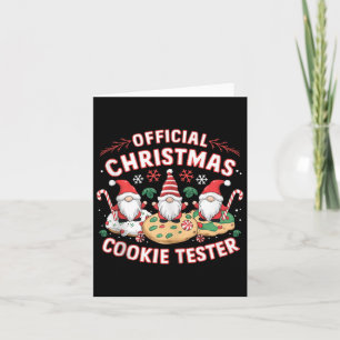 Tarjeta Navidades oficiales Cookie Tester Taster Baking Xm