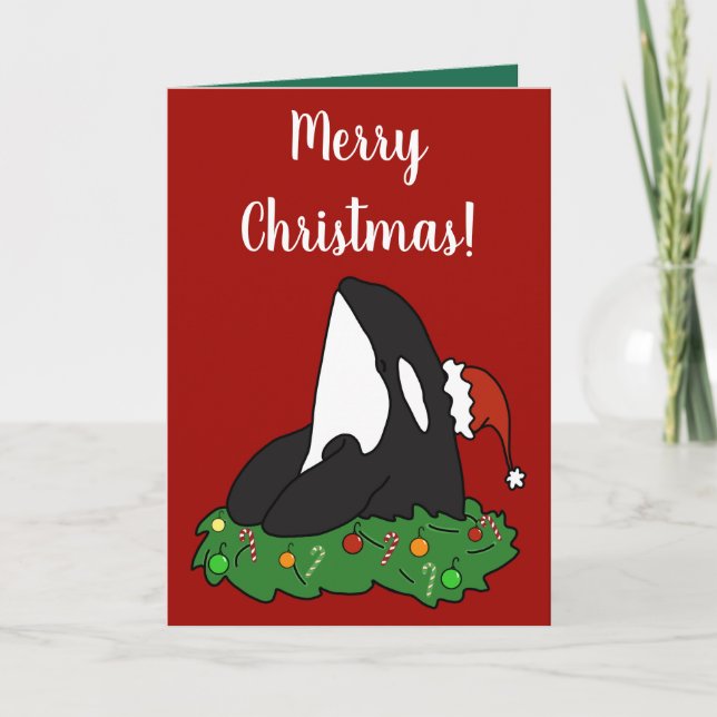 Tarjeta Navidades Orca Killer Whale (Anverso)