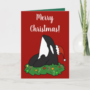 Tarjeta Navidades Orca Killer Whale