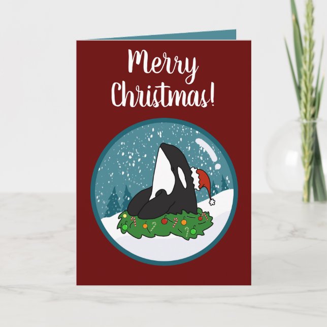 Tarjeta Navidades Orca Killer Whale (Anverso)