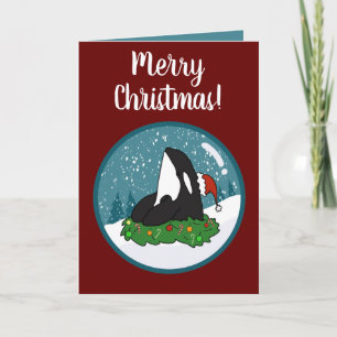 Tarjeta Navidades Orca Killer Whale