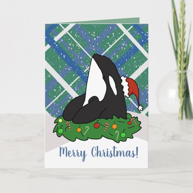 Tarjeta Navidades Orca Killer Whale (Anverso)