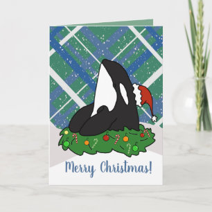 Tarjeta Navidades Orca Killer Whale