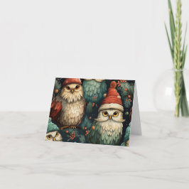 Tarjeta Navidades Owls