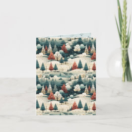 Tarjeta Navidades paisajistas de estilo moderno