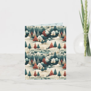 Tarjeta Navidades paisajistas de estilo moderno