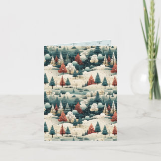 Tarjeta Navidades paisajistas de estilo moderno