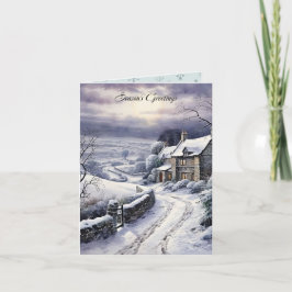 Tarjeta Navidades paisajistas de Snow Lane Country