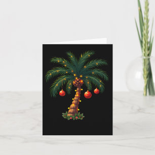 Tarjeta Navidades Palm Tree Festividades Cute Tropical S