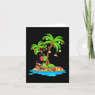 Tarjeta Navidades Palm Tree Tropical Xmas Coconut