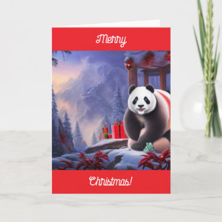 Tarjeta Navidades Panda