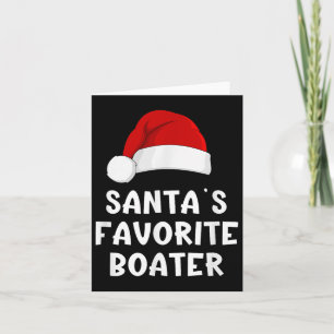 Tarjeta Navidades Papá Noel Boater Favorito Funny Pajama B