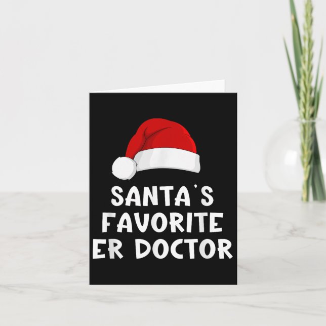 Tarjeta Navidades Papá Noel, el Médico favorito de Santa M (Anverso)
