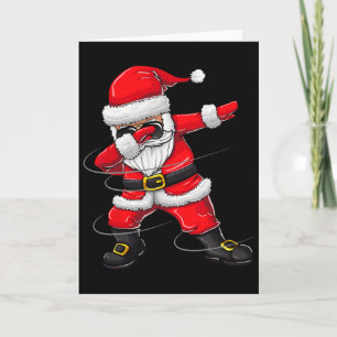 Tarjeta Navidades Para Niños Dabbing Santa Boy Chica Xmas 