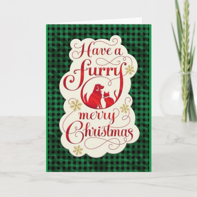 TARJETA NAVIDADES PARA PERROS GROOMER/VETERINARIO/MÁS (Anverso)