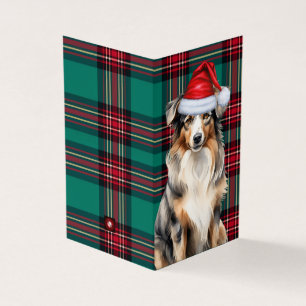 Tarjeta Navidades Pastores Australianos Juegan Feriado