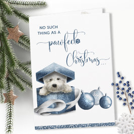 Tarjeta Navidades Pawfect, Navidades graciosos de Cachorro