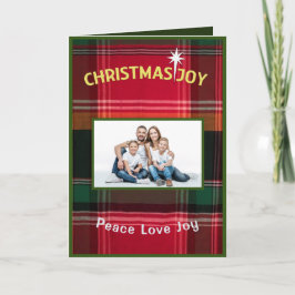 Tarjeta Navidades Paz Amar Joy Foto Familiar Personalizada