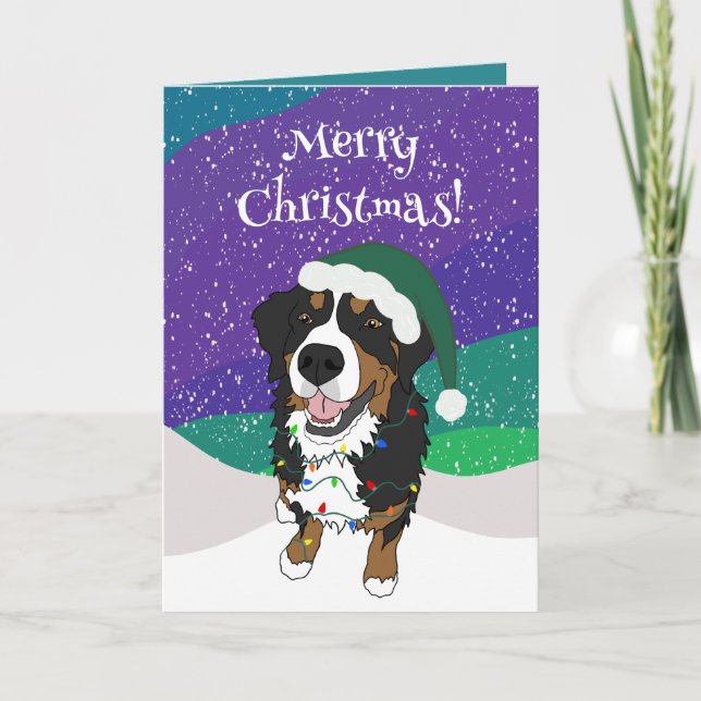 Tarjeta Navidades Perro de montaña Bernés (Anverso)