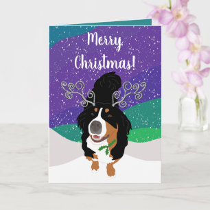 Tarjeta Navidades Perro de montaña Bernés