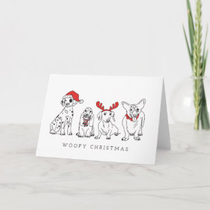 Tarjeta Navidades Perro Puns Santa Dogs Navidades Woofy