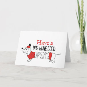 Tarjeta Navidades Perros Perros Perros de Santa Dogs se fu