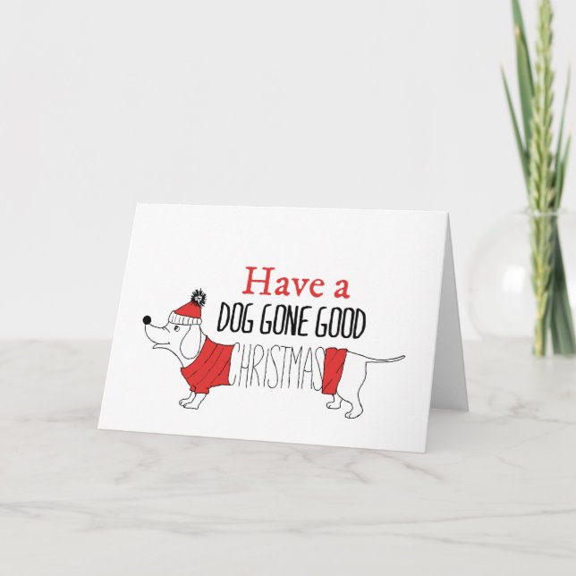 Tarjeta Navidades Perros Perros Perros de Santa Dogs se fu (Anverso)