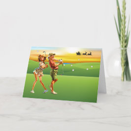 Tarjeta NAVIDADES personales o empresariales del GOLF