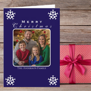 Tarjeta Navidades Personalizado gracioso de foto de Snowfl