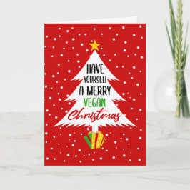 Tarjeta Navidades personalizado Merry Vegan