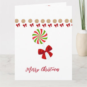 Tarjeta Navidades personalizados Candy Cane