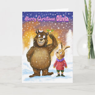 Tarjeta Navidades personalizados cargan "Con amor a los Na
