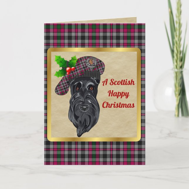 Tarjeta Navidades personalizados de Borthwick Badge y Tart (Anverso)