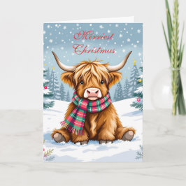 Tarjeta Navidades personalizados de la vaca loca