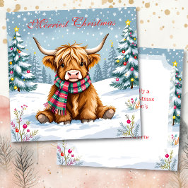 Tarjeta Navidades personalizados de la vaca loca