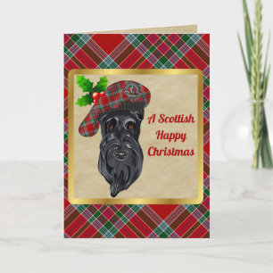 Tarjeta Navidades personalizados de MacBain Badge y Tartan