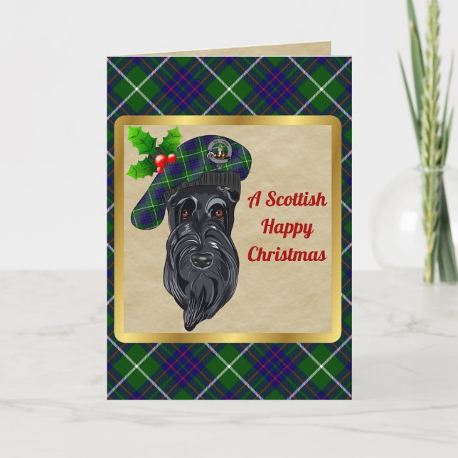 Tarjeta Navidades personalizados de MacIntyre Badge y Tart (Anverso)