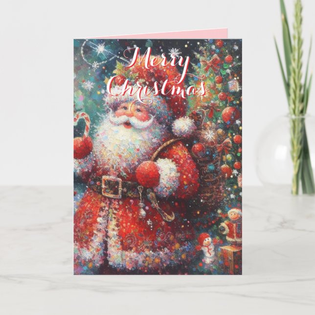 Tarjeta Navidades personalizados del árbol de Navidad de S (Anverso)