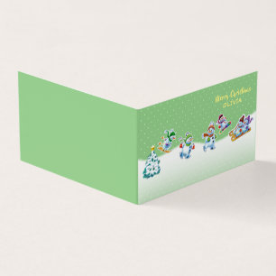 Tarjeta Navidades personalizados naipes patinadores
