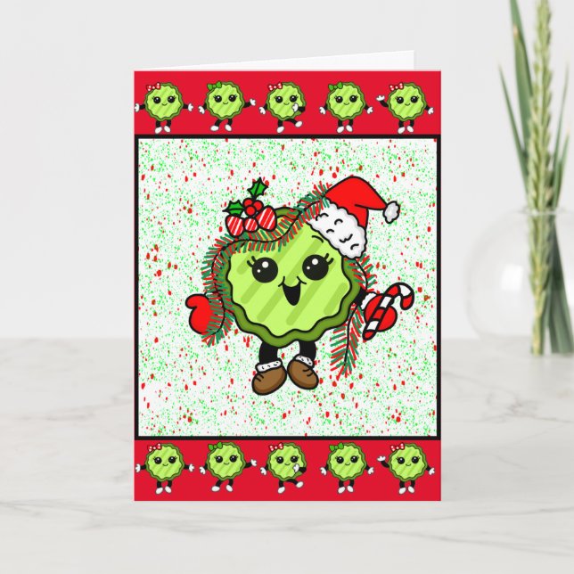 Tarjeta Navidades Pickle | Divertido Holiday Pickle (Anverso)