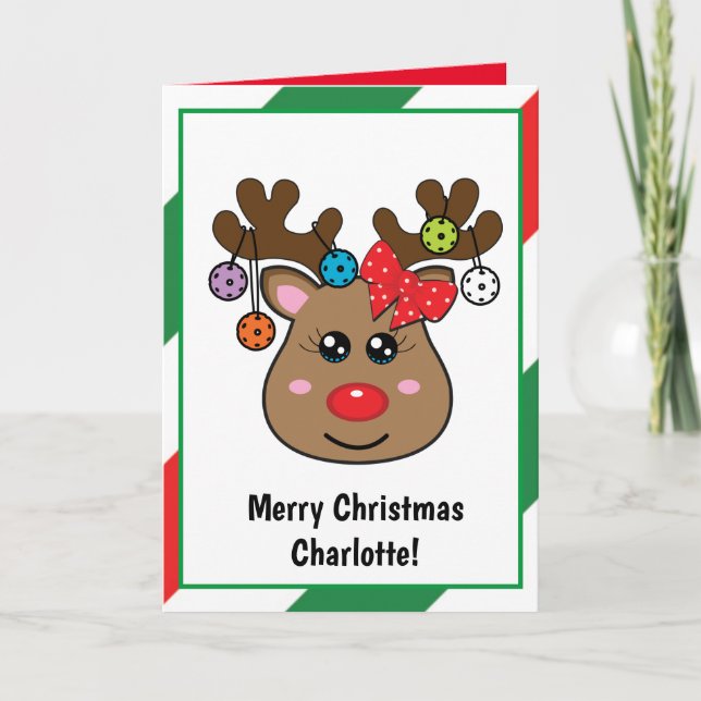 Tarjeta Navidades pickleball Reno doblado (Anverso)