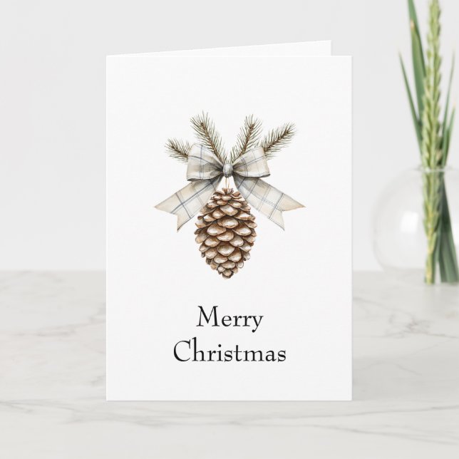 Tarjeta Navidades Pine Cone (Anverso)