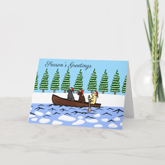 Tarjeta Navidades pirateando los labradores (Anverso)
