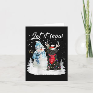 Tarjeta Navidades portuguesas de Perro de Agua Santa Perro