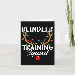 Tarjeta Navidades que manejan la brigada de entrenamiento