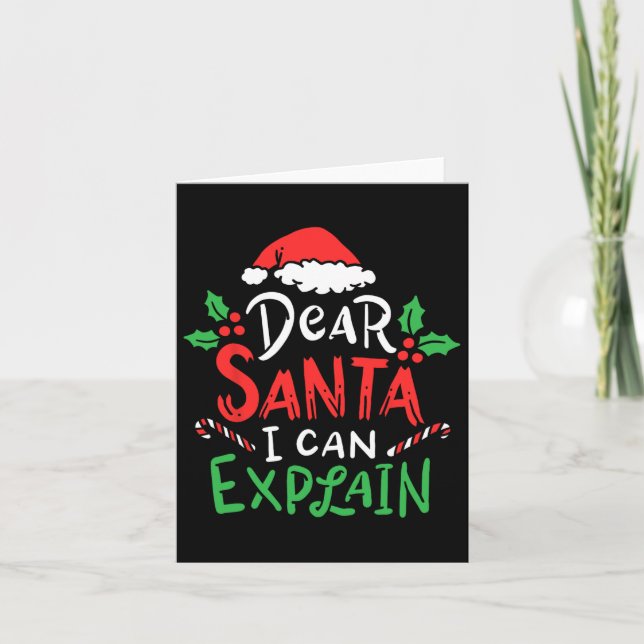 Tarjeta Navidades Querido Santa I, puedo explicar la diver (Anverso)