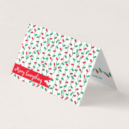 Tarjeta Navidades Rayas Ligeras Saludo de feriado