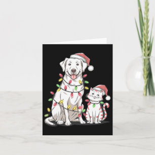 Tarjeta Navidades recuperadores de Labrador festivos para 