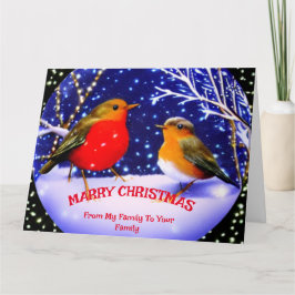 Tarjeta Navidades Red Robin